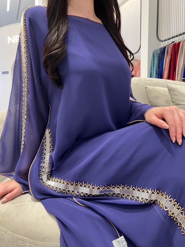 2 Pc Chiffon Handmade Embroidery